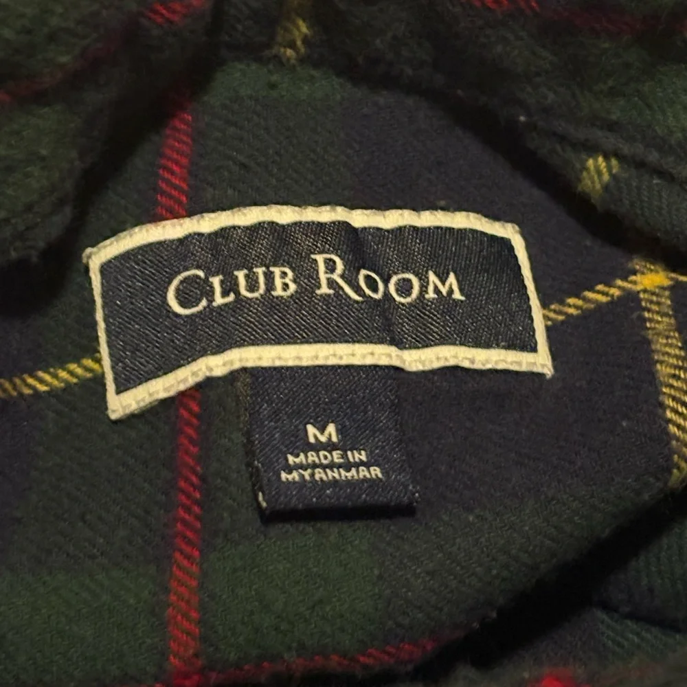 Club Room Men's Medium Flannel Shirt - Picture 5 of 6